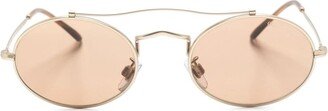 Matte Round-Frame Sunglasses