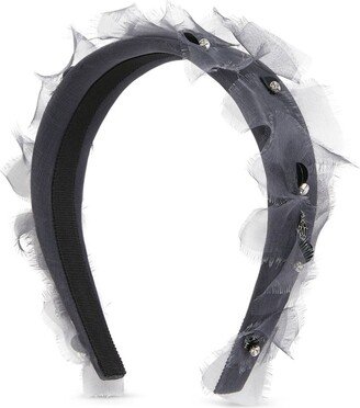 Miwa logo-charm silk headband