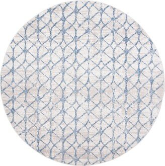 Amelia ALA792 3' x 3' Round Area Rug - Gray, Blue