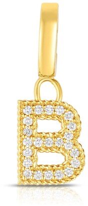 18k Gold & Diamond Letter B Charm