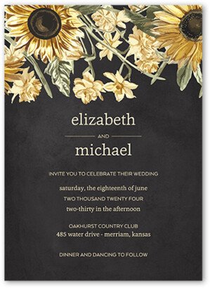 Wedding Invitations: Forever Sunny Wedding Invitation, Grey, 5X7, Standard Smooth Cardstock, Square