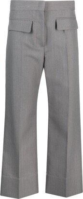 Cropped Straight-Leg Trousers-AM