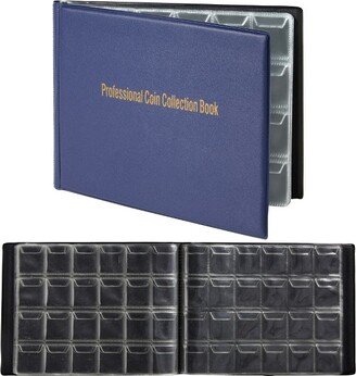 Juvale 240 Pocket Coin Holders for Collectors - Coin Collection Album for Pennies, Quarters, Rare Coins (Dark Blue)