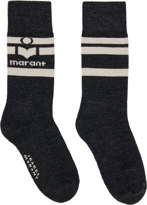 Gray Viby Logo Socks