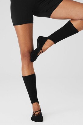 Women's Strappy Siren Grip Socks in Black, Size: S/M (5-7.5) |