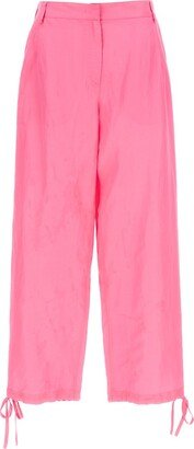 Elasticated-Ankles Wide-Leg Trousers-AA