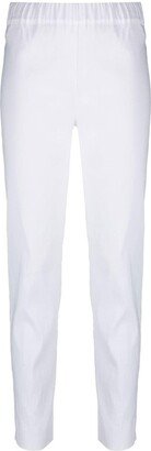 Elasticated-Waist Slim-Cut Trousers-AB