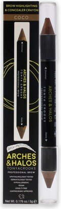 Brow Highlighter and Concealer Crayon - Coco by Arches and Halos for Women - 0.176 oz Highlighter