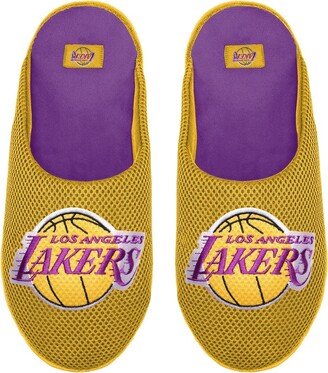 Foco Men's Los Angeles Lakers Big Logo Colorblock Mesh Slippers