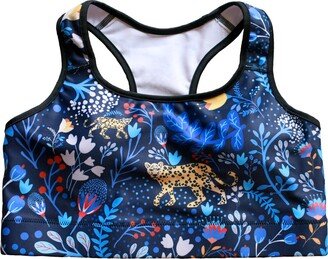 Jessie Zhao New York Sports Bra In Blue Leopards