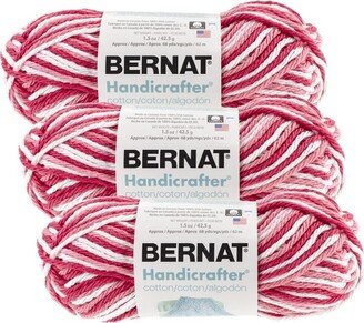 Pack of 3) Bernat Handicrafter Cotton Yarn - Ombres-Azalea