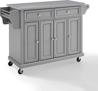 Stainless Steel Top Kitchen Cart/Island Vintage Gray