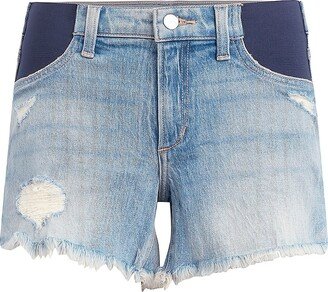 The Ozzy Maternity Distessed Denim Shorts