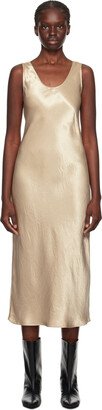 Beige Talete Midi Dress