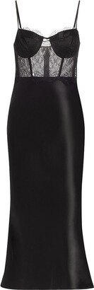 Maureen Lace-Inset Midi-Dress