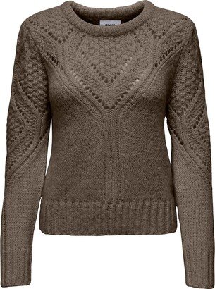 Only Tall Openwork Knit Jumper With Crew Neck