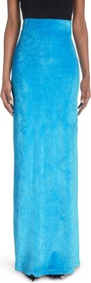 Velour Maxi Track Skirt