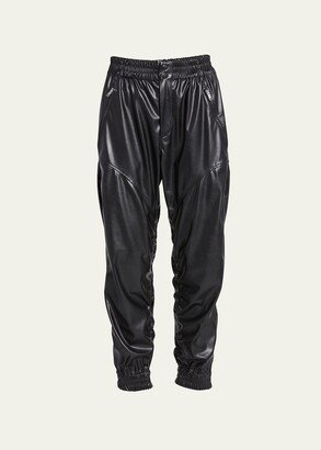 Bolena Faux-Leather Jogger Pants