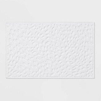 20x32 Snow Leopard Bath Mat White