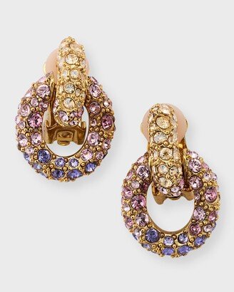 Fortuna Crystal Hoop Drop Earrings