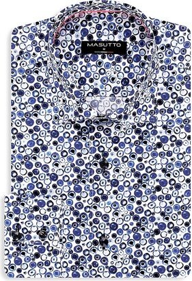 Masutto Vienna Classic Fit Print Dress Shirt