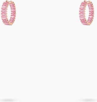 Pink Matrix hoop earrings