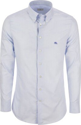 Logo Embroidered Button Shirt-AA