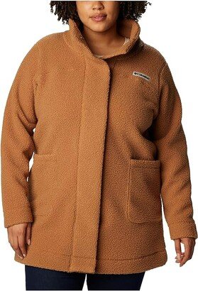 Plus Size Panorama Long Jacket (Camel Brown) Women's Coat