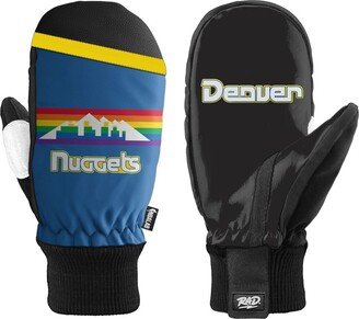 Rad Gloves Men's and Women's Denver Nuggets Classic Snow Mittens - Black, Blue