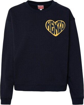 Heart Logo Printed Crewneck Sweatshirt