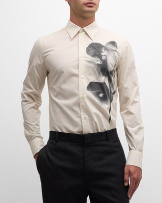 Men's Orchid-Print Sport Shirt