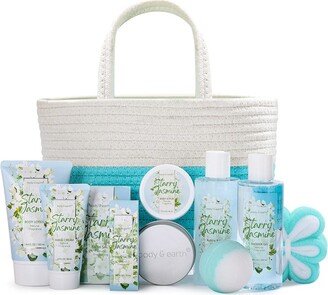 Body & Earth 11pc Starry Jasmine Spa Set & Tote