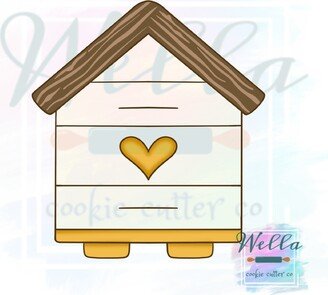 Beehive Apiary Cookie Cutter With Or Without Heart Cut Out, Sweet As Can Bee Cutter, House