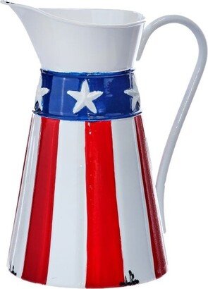 Metal Stars & Stripes Pitcher 8.75