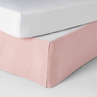 Twin Simple Pleat Kids' Bedskirt Pink - Pillowfort™