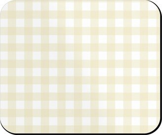 Mouse Pads: Gingham Check Mouse Pad, Rectangle Ornament, Yellow