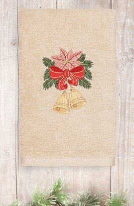 Holly Berries & Bells Turkish Cotton Hand Towel-AA