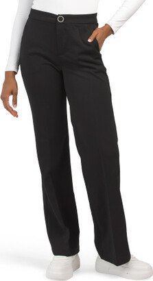 TJMAXX Pebble Texture Knit High Rise Wide Leg Pants With Button Closure For Women