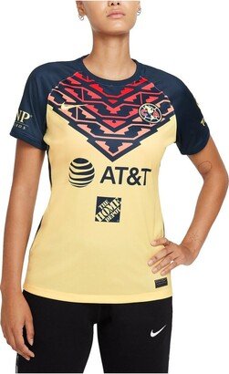 Women's Yellow Club America 2021/22 Home Breathe Stadium Replica Jersey