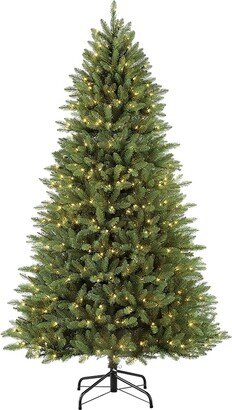 Puleo International 7.5 ft Pre-Lit Elegant Series Franklin Fir Artificial Christmas Tree with 600 Ul-Listed Clear Lights