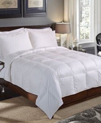 White Down Fiber Baffle Box 240 Thread Count 100 Cotton Comforters