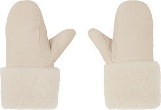 Off-White Curly Merino Mittens