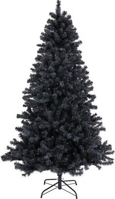 National Tree Company 7.5 Foot Full Bodied Unlit Sleek Halloween Event Artificial Christmas Holiday Tree with 1,309 Branch Tips, & Metal Stand, Black