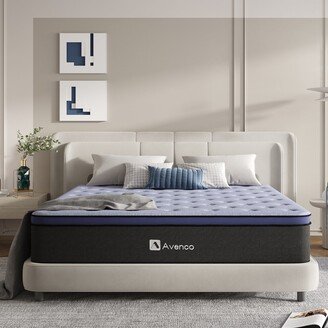 Avenco Hybrid Mattress 12 Inch Medium Firm Mattress in a Box, Pocket Innerspring for Motion Isolation