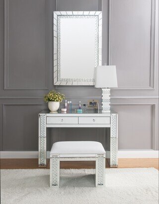 Nysa Vanity Desk, Mirrored & Faux Crystals