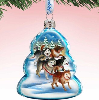 Sleigh Dogs Mercury Holiday Ornament