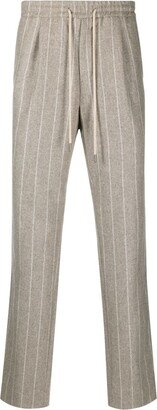 Boggi Milano Pinstripe-Print Straight-Leg Trousers-AA