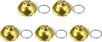 Unique Bargains 5Pcs Pet Bells, 4cm/1.57 Dia Carbon Steel Jingle Bell for DIY Golden