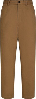 Straight-Leg Cotton Trousers-CA