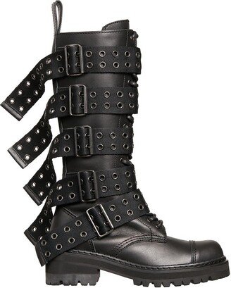 Buckle Detailed Combat Boots-AA